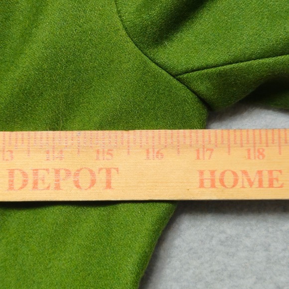 Tulle Anthropologie Wool Blend Coat Womens Size XS Button Up Green Retro Winter - Picture 6 of 9